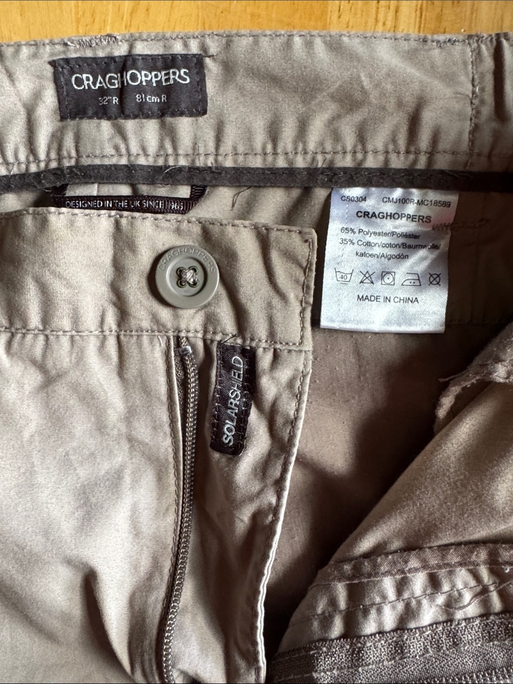 Craghoppers Solar Shield pant.